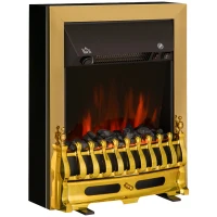 HOMCOM Elektrische kachel haardkachel 2000 W elektrische haard wandhaard vlameffect(m-1)