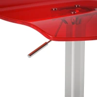 HOMCOM Lote de 2 banquetas de bar design contemporâneo giratórias 360° altura ajustável com apoio para os pés 39x39x67-87cm vermelho(m-8)