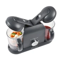 BÉABA - Babycook Duo - Robot Bébé 4 en 1 Mixeur-Cuiseur - Cuisson Vapeur rapide - Contenance XXL 2200 ml - Dark Grey(m-5)