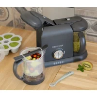 BÉABA - Babycook Duo - Robot Bébé 4 en 1 Mixeur-Cuiseur - Cuisson Vapeur rapide - Contenance XXL 2200 ml - Dark Grey(m-6)
