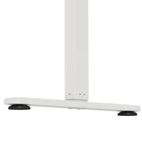 HOMCOM Secretária Elétrica Sentar e Levantar 140 x 80 cm, Secretária de Canto com Ecrã LCD, Altura Ajustável, 3 Memórias, Branco(m-9)