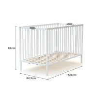 Lit bébé pliant - 60 x 120 cm - WEBABY - FLEX - Blanc(m-5)