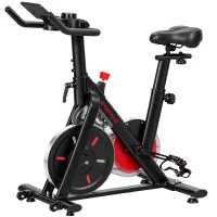 SPORTNOW Bicicletă de apartament ajustabilă pe înălțime Hometrainer cu rezistență magnetică APP șa reglabilă ecran LCD suport telefon(m-1)