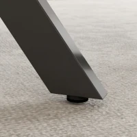 HOMCOM Mesa de Jantar Extensível para 4 a 8 Pessoas, 120-160 cm, Tampo com Efeito Mármore, Pés Cruzados em Aço, Preto(m-7)