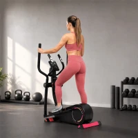 SPORTNOW Bicicletă eliptică pentru apartament, rezistență reglabilă în 16 trepte, Bluetooth, compatibilă cu aplicații(m-6)