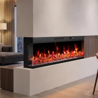 HOMCOM Șemineu electric cu încălzire și 12 culori ale flăcării, șemineu de perete cu telecomandă, 127 cm(m-4)