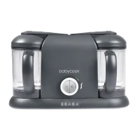 BÉABA - Babycook Duo - Robot Bébé 4 en 1 Mixeur-Cuiseur - Cuisson Vapeur rapide - Contenance XXL 2200 ml - Dark Grey(m-1)