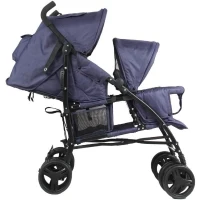Poussette canne double BAMBISOL - 6-36 mois pour le siege avant (max 15 kg) et de 0-36 mois (max 15 kg) pour le siege arriere(m-3)