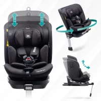 Siege auto - BABYAUTO - AITANA GREY ANTHRACITE - De la naissance a 12 ans - 0-36 kg - I-Size - ISOFIX - Pivotant 360° - ECE R129(m-5)