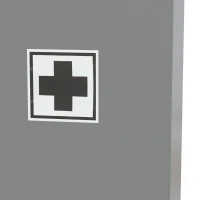 kleankin Armário de medicamentos de parede com fechadura, 5 níveis e prateleiras ajustáveis, madeira e vidro, cinza, 30x20x70cm(m-8)