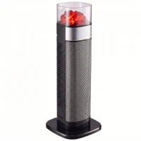 HOMCOM Ventilator ceramic 2000W Termostat încălzire electrică Telecomandă Negru(m-1)