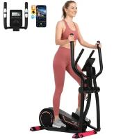 SPORTNOW Ellipsentrainer für Zuhause, 16-stufig verstellbarer Widerstand, Bluetooth, App-kompatibel(m-8)