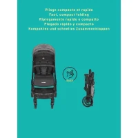 NANIA - Poussette combinée 2-en-1 avec siege auto Rimini - MYLA - 4 roues - Noir(m-5)