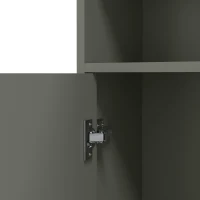 HOMCOM Móvel de banheiro, móvel de armazenamento estreito com 2 gavetas, compartimentos abertos, 50x25x100cm, verde claro(m-9)