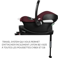Siege auto Aton B2 i-size Cbx by Cybex - 45 a 87 cm - naissance jusqu'a 13 kg - jusqu'a 2 ans - Base one incluse - Rouge(m-4)