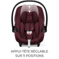 Siege auto Aton B2 i-size Cbx by Cybex - 45 a 87 cm - naissance jusqu'a 13 kg - jusqu'a 2 ans - Base one incluse - Rouge(m-2)