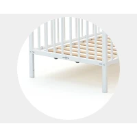 Lit bébé pliant - 60 x 120 cm - WEBABY - FLEX - Blanc(m-6)