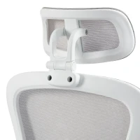 HOMCOM Cadeira de Escritório Ergonômica Reclinável em Malha, Suporte Lombar, Encosto de Cabeça, Apoios de Braço Eleváveis, 62x66x126cm, Cinza(m-6)