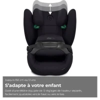 Siege auto Pallas B i-size Cbx by Cybex - 76 a 150 cm - 9 a 50 kg - 15 mois a 12 ans - Pure black(m-2)