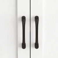 HOMCOM Buffet Alto de Cozinha, Armário de Cozinha, 4 Portas com Fecho Suave, Gaveta, Compartimento Aberto, Prateleiras Ajustáveis, Branco(m-8)