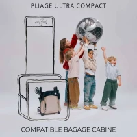 Poussette canne ultra-compacte Agis CYBEX - 5 a 22 kg (6 mois - 4 ans) - poussette légere 6,3 kg - compatible avion - Magic Black(m-3)