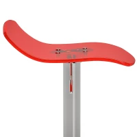 HOMCOM Lote de 2 banquetas de bar design contemporâneo giratórias 360° altura ajustável com apoio para os pés 39x39x67-87cm vermelho(m-7)