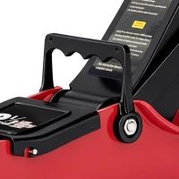 HOMCOM Macaco Hidráulico Macaco Rodante 2,5 Toneladas Perfil Baixo para Carro Elevação 85-380mm Patim em Borracha 90x22x38cm Vermelho(m-8)