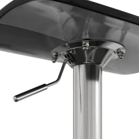 HOMCOM Conjunto de 2 banquetas de bar de design contemporâneo giratórias 360° altura ajustável com apoio para pés 39x39x67-87cm preto(m-8)