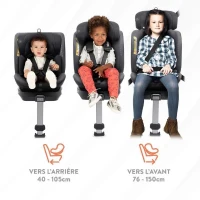 Siege auto - BABYAUTO - AITANA GREY ANTHRACITE - De la naissance a 12 ans - 0-36 kg - I-Size - ISOFIX - Pivotant 360° - ECE R129(m-4)