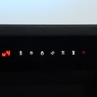 HOMCOM Lareira Elétrica Móvel para TV até 165 cm com 6 Prateleiras Efeito Chama 3D 12 Cores Fita LED RGB Branco(m-8)