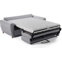 Canapé convertible express 3 places SKY - Tissu Gris - matelas 14cm - 192 x 100 x 88 cm(m-1)