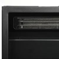 HOMCOM Lareira Elétrica 1800 W, Efeito Chama 3D Realista, com Manto e Prateleira, 5 Níveis de Luminosidade, Branco(m-8)