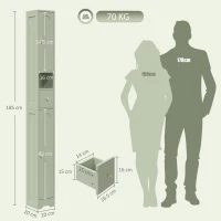 HOMCOM Coloană pentru baie, corp de depozitare, 2 uși, sertar, compartiment deschis, raft reglabil, verde(m-3)