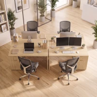 HOMCOM Birou Reversibil 120 cm cu Sertar Dulap Poliță Reglabilă și Blat Gros pentru Spații Mici Birou Stejar(m-5)