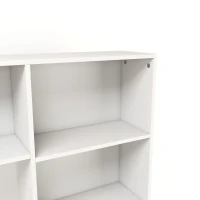 HOMCOM Bureau d'Angle, 108 x 100 x 153 cm, Bureau Informatique en L avec Support pour Écran, Compartiments Ouverts, Blanc(m-10)