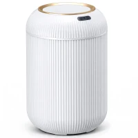 HOMCOM Caixote do Lixo Automático 10 L para Cozinha com Sensor Infravermelho, Fecho Suave e Anti-impressões, Branco(m-1)