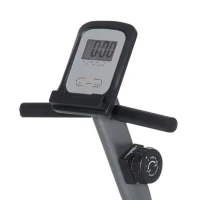 HOMCOM Fietstrainer met 8-Niveaus Weerstand 122-137 x 62 x 103cm Staal Grijs+Zwart+Zilver(m-13)