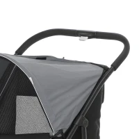 PawHut Hondenbuggy, Opvouwbaar, 1 Opbergmand, 112 cm x 65 cm x 100 cm, Grijs(m-13)