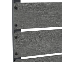 Outsunny 34 x 69.5cm Garden Planter Box, with Back Trellis, Grey(m-13)