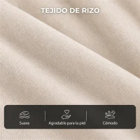 HOMCOM Sillón Relax Reclinable Eléctrico Levanta Personas con 8 Puntos Masaje y Calor Lumbar Puerto USB Mando Reposapiés Crema(m-7)