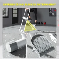 SPORTNOW Stepper Vertical Climber pliabil cu mânere reglabile, pedale antiderapante și monitor LCD, alb(m-7)