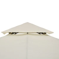 Outsunny Vervangend dak voor metalen tuinpaviljoen paviljoen partytent tuintent 3x3 m, wit(m-8)