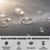 Outsunny Beschermhoes voor Tuinschommel, Hoes voor Tuinschommel, Afdekhoes, waterdicht, 205 x 124 x 164 cm, Donkergrijs(m-4)