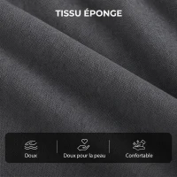 HOMCOM Fauteuil Releveur Électrique Massage Vibration et Chaleur, Fauteuil Relax Électrique Inclinable en Tissu Éponge, Gris(m-7)