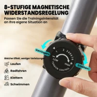 HOMCOM hometrainer fietstrainer vliegwiel hometrainer met 8 niveaus verstelbare magnetische weerstand verstelbare lengte magnetische weerstand wielen metaal ABS grijs + zilver 136 l x 62,5 b x 38 h cm(m-6)