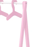 AIYAPLAY Baby Clothing Rack with Hangers, Storage Shelf for Bedroom, Star Theme, for Ages 3-6, Pink(m-12)