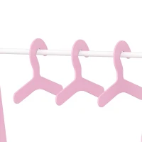 AIYAPLAY Baby Clothing Rack with Hangers, Storage Shelf for Bedroom, Star Theme, for Ages 3-6, Pink(m-13)