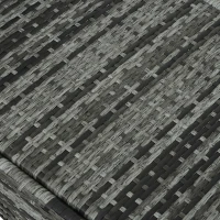 Outsunny poly-rotan ligbank ligstoel rotan ligstoel tuinmeubel mobiel grijs(m-9)