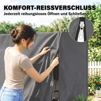 Outsunny Beschermhoes voor Tuinschommel, Hoes voor Tuinschommel, Afdekhoes, waterdicht, 205 x 124 x 164 cm, Donkergrijs(m-5)