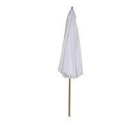 Outsunny Zonnescherm houten parasol tuinscherm balkonparasol 3 x 2,5 m wit marktparasol(m-7)